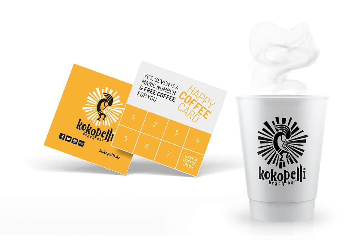 Kokopelli Beach Bar - Happy Coffee Card - Moon Safari