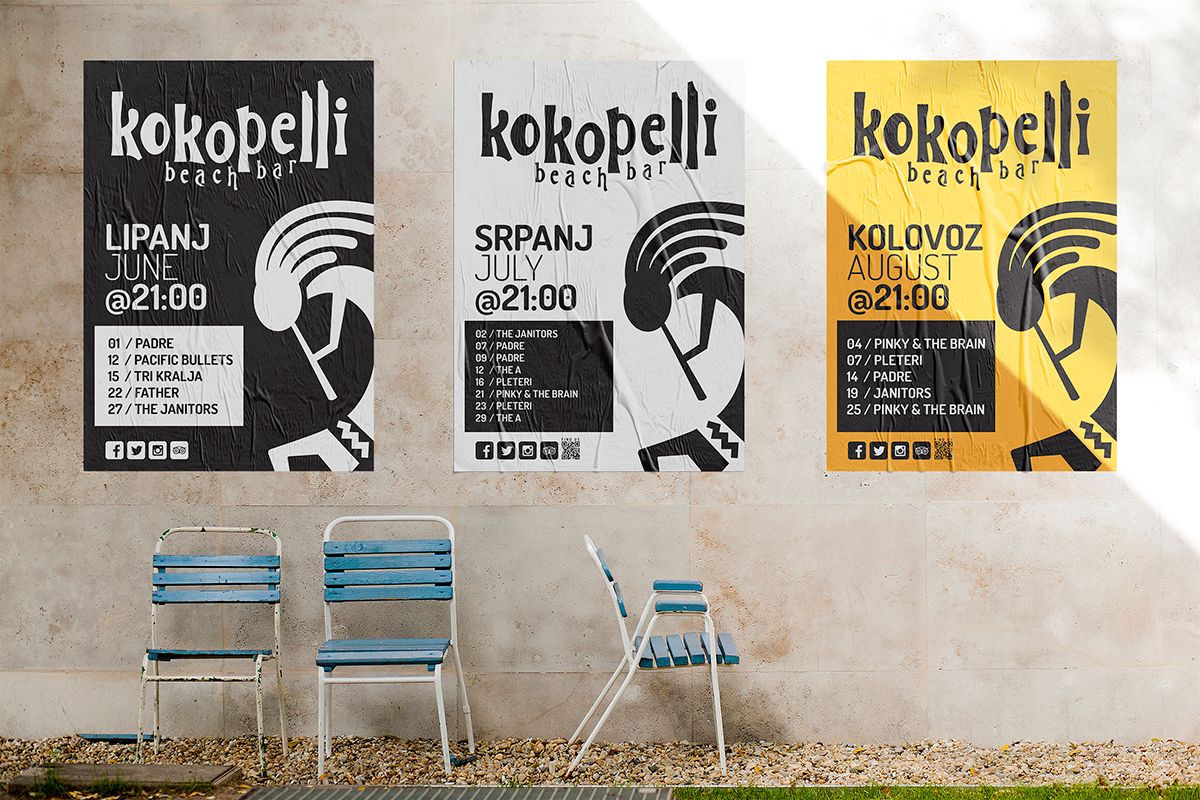 Kokopelli Beach Bar - Posters - Moon Safari