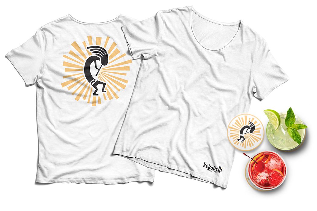Kokopelli Beach Bar - T-shirt and Coaster- Moon Safari
